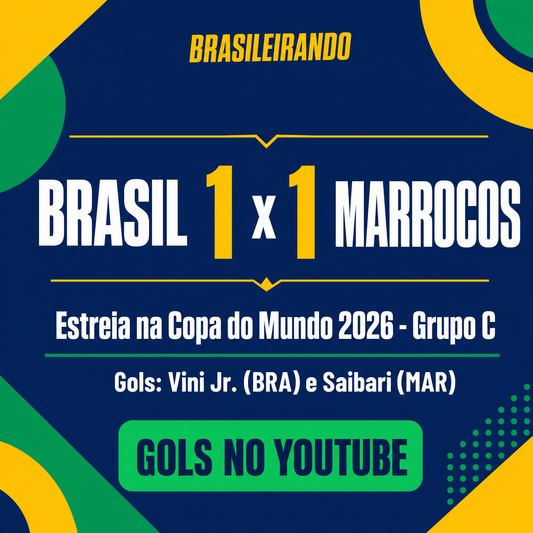 Brasil 1 x 1 Marrocos: Vini Jr. salva a estreia do Brasil na Copa 2026